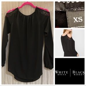 NWOT Lace Inset Cold Shoulder Blouse